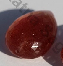 Strawberry Quartz Half Drilled Gemstones