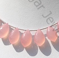 Pink Chalcedony Chandelier Briolette