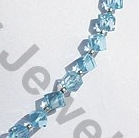 Blue Topaz Gemstone Faceted Cube