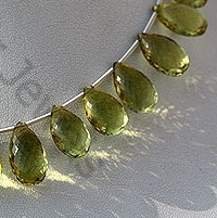 Lemon Quartz  Flat Pear Briolette