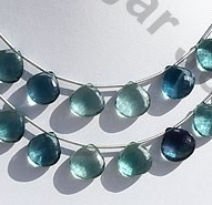 Fluorite Gemstone Heart Briolette