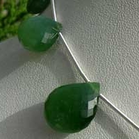 Nephrite Cats Eye Heart Briolette