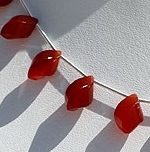 Carnelian Gemstone Twisted Tear Drops