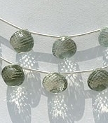 Green Amethyst Gemstone Onion Beads