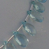 Aquamarine Gemstone  Flat Pear Briolette
