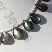 Labradorite Gemstone  Flat Pear Briolette