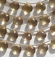 Champagne Citrine  Heart Briolette