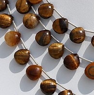 Tiger Eye  Heart Briolette
