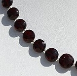 Garnet Gemstone Faceted Coin