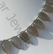 Grey Moonstone Carved Leaf