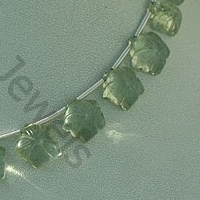 Green Amethyst Gemstone Flower Beads
