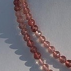 Strawberry Quartz faceted Round