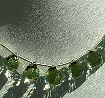 Green Amethyst Gemstone faceted Chestnut
