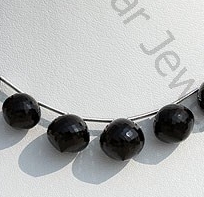 Black Spinel Onion Shape Beads