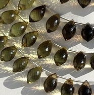 Bi color quartz chandelier briolette