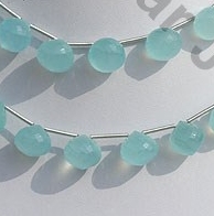 Sea blue chalcedony Onion shape