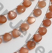 Orange Moonstone Heart Briolette