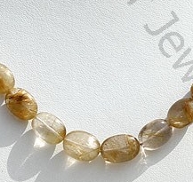 Golden Rutilated Quartz Plain Oval 