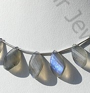 Labradorite Blue Power Twisted Flat Pear