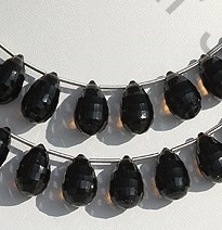Smoky Quartz Concave Cut Drop