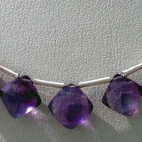 Amethyst Gemstone Puffed Diamond Cut