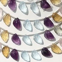 Semi Precious Gemstone Multi Carved Beads