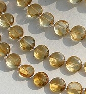 Citrine Gemstone  Coin