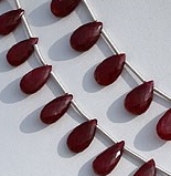 Ruby Gemstone Flat Pear Briolette