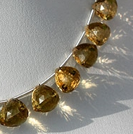 Champagne Citrine faceted chestnut 