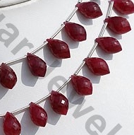 Dyed Ruby Chandelier Briolette