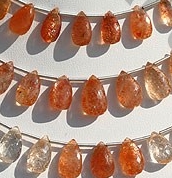Sun Stone Oregon  Flat Pear Briolette