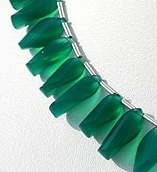 Green Onyx Twisted flat pear