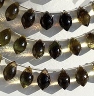 Bi color quartz chandelier briolette