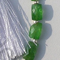 Tsavorite Gemstone Faceted Rectangle Beads
