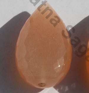 Orange Moonstone Half Drilled Gemstones