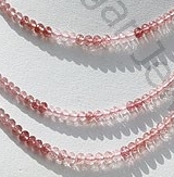 Strawberry Quartz Faceted Rondelle