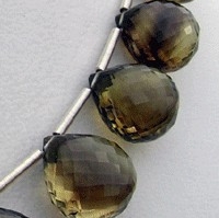 Bi-color Quartz  Heart Briolette