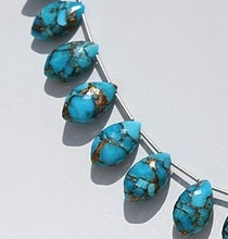 Copper Turquoise Dolphin Briolette