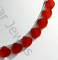 aaa Carnelian Gemstone Twisted heart Briolette