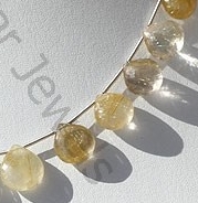 aaa Golden Rutilated Quartz Heart Briolette