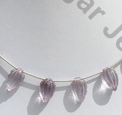 Pink Amethyst Carved Beads