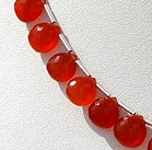 Carnelian Gemstone  Heart Briolette