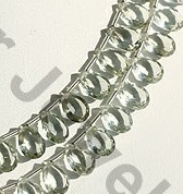 Green Amethyst Gemstone Pan Beads