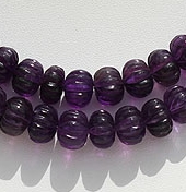 Amethyst Gemstone Carved Pumpkin