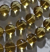 Honey Quartz Faceted Coin
