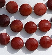 Mookaite Jasper Faceted Coin