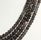 Black Moonstone Faceted Rondelle