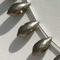 Pyrite Beads  Chandelier Briolette