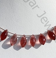 Strawberry Quartz Chandelier Briolette