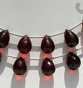 Spessartite Gemstone  Tear Drops Briolette